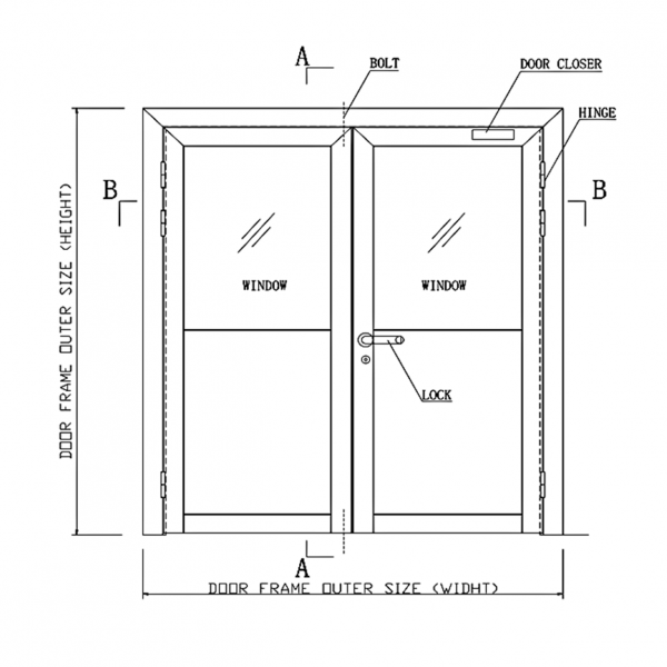Pharmaceutical DL1 Door System Drawing